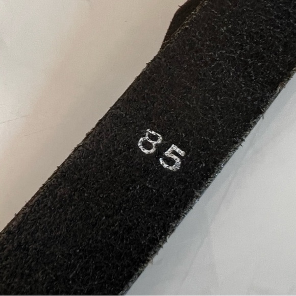 HEXAGONE CUR | Black & silver retro size large leather belt - Picture 9 of 9